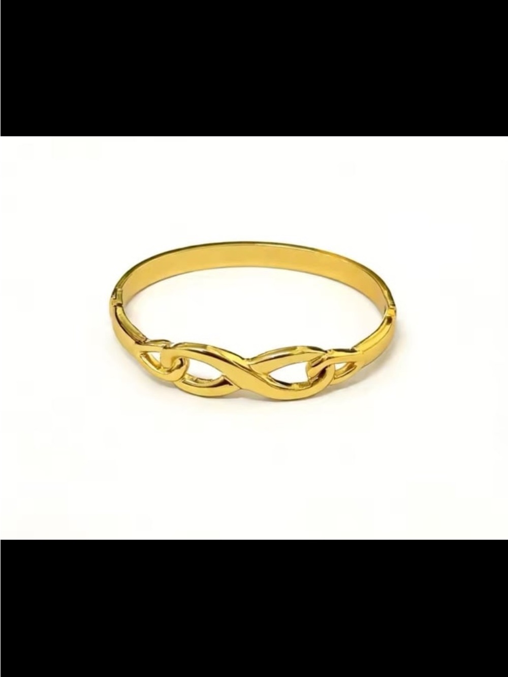 14kt gold plated infinity symbol snap bracelet anti tarnish #485